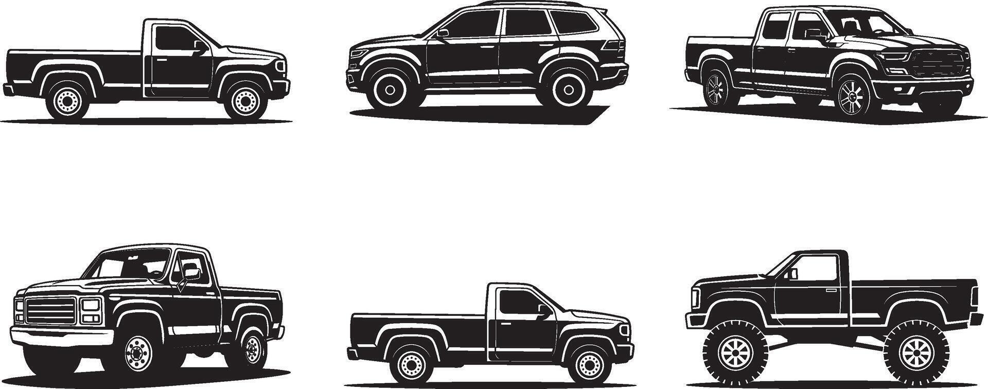 Silhouette Car Icons Bundle vector