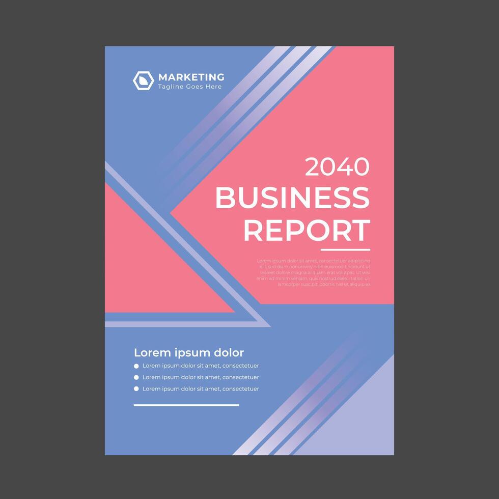 Modern Business Report Presentation Template vector