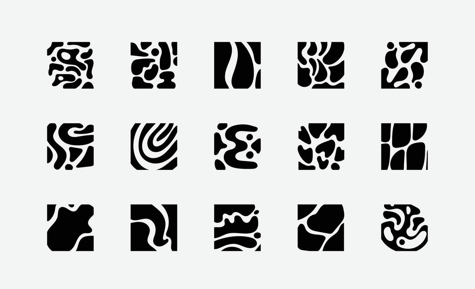 Stylized Abstract Ink Pattern Graphic Pack vector