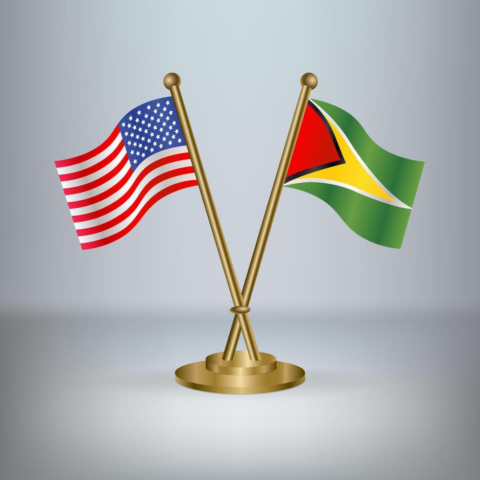 USA and Gunaya table flag relation, with gradient background vector