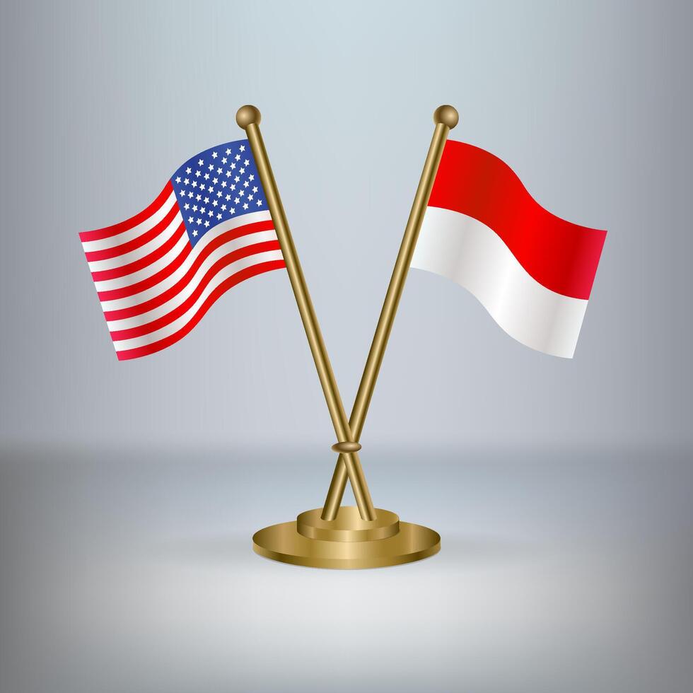 USA and Monaco table flag relation vector