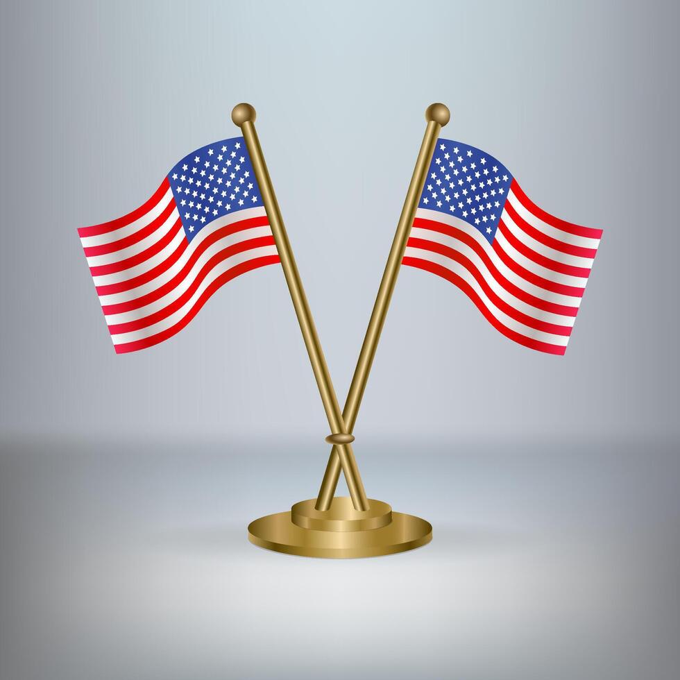 USA and table flag, with gradient background vector