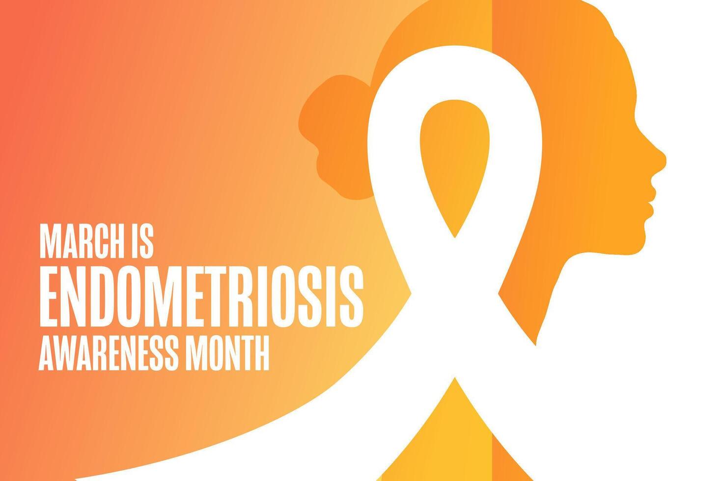 March is Endometriosis Awareness Month. Template for background, banner, card, poster with text, EPS10 illustration. vector