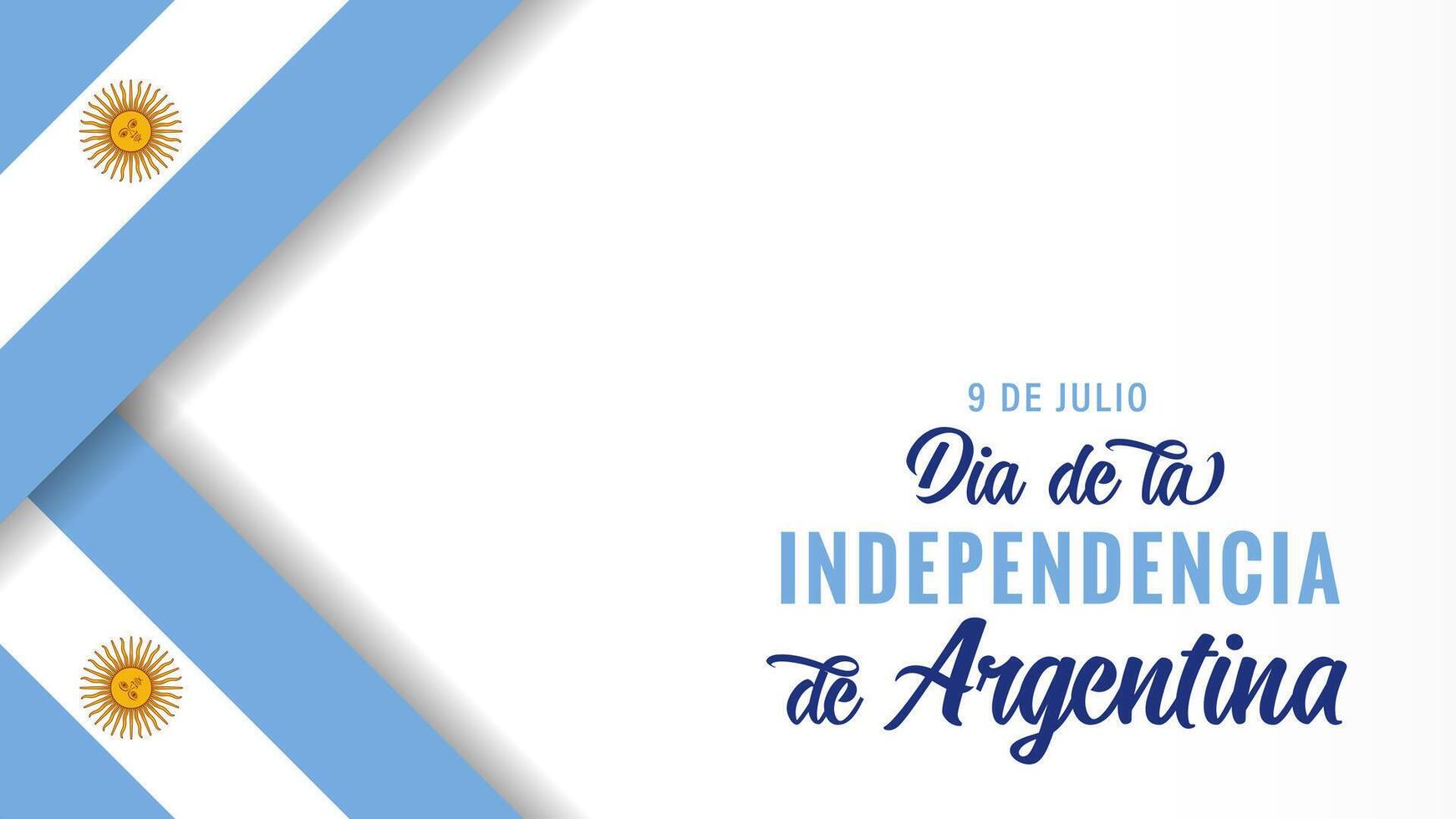 Independence Day of Argentina Spanish greeting card vector