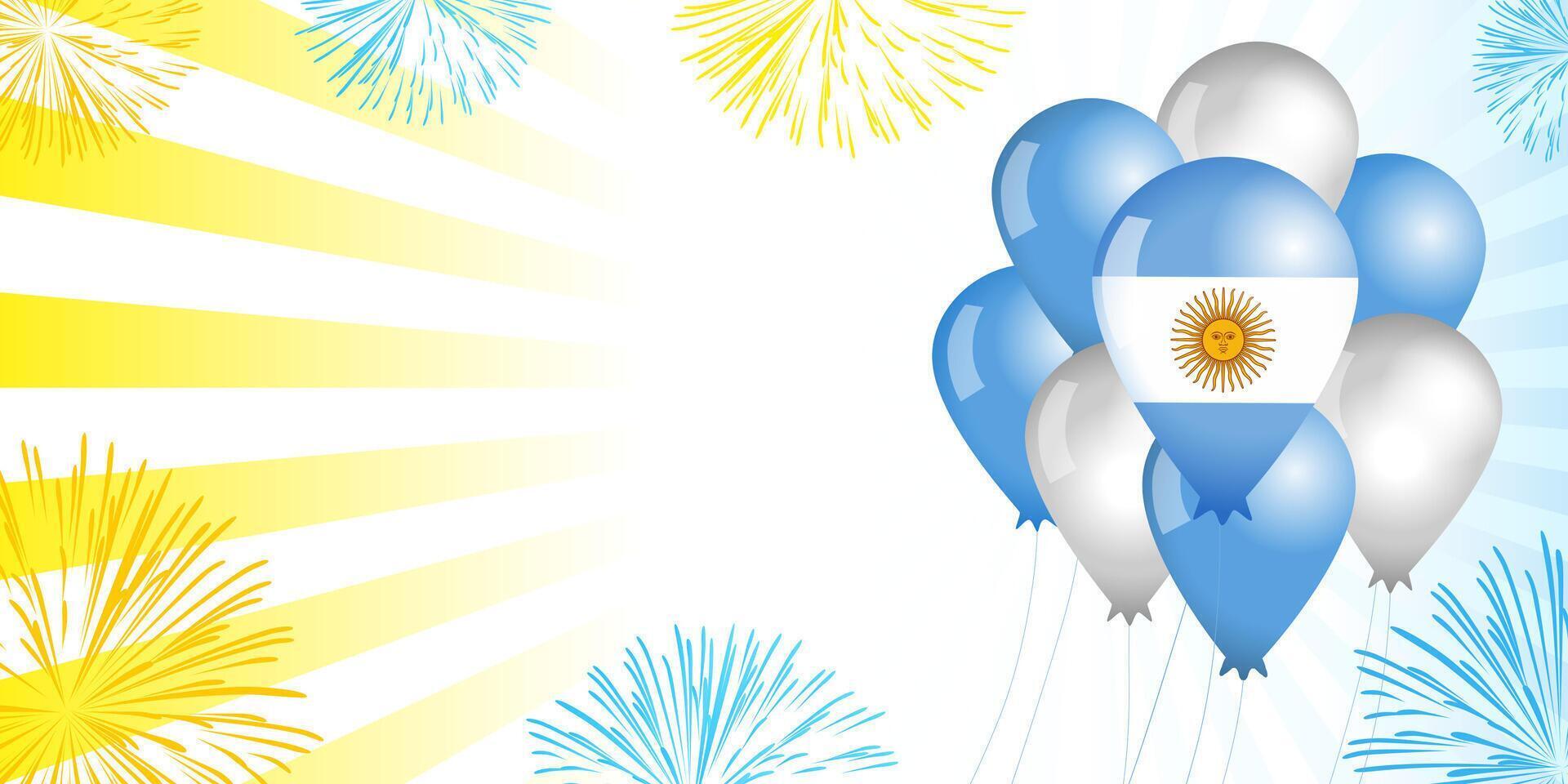 Argentina flag balloons for celebration vector