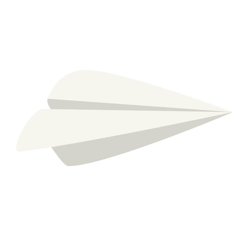 Illustration of a White Paper Airplane vector