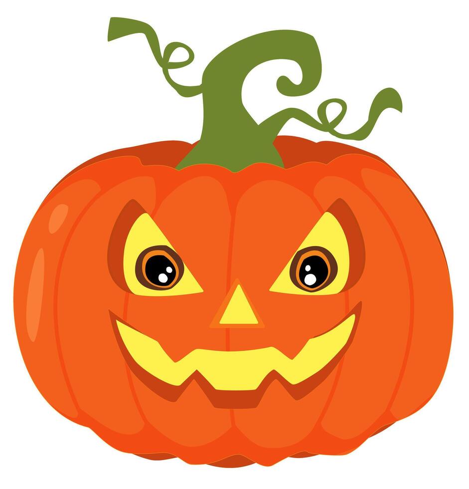 Halloween pumpkin with a smiling face vector