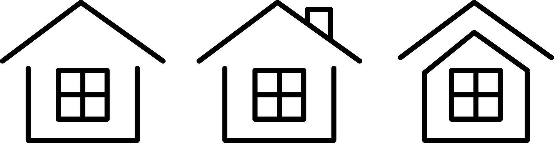home icon. House symbol. Main page icon symbol. Residential Building vector