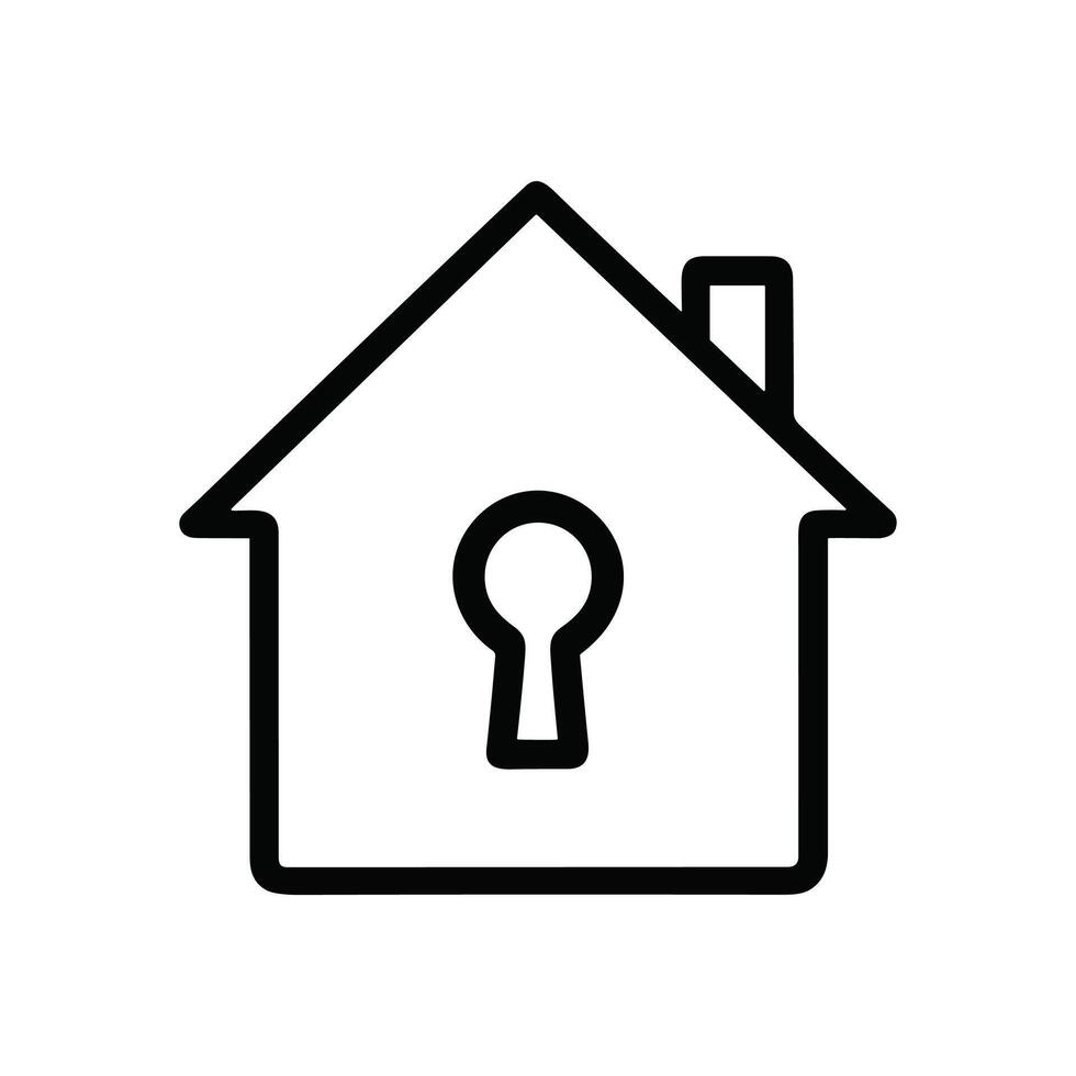 Secure Home Symbol Protection Security. Icon symbol illustration vector
