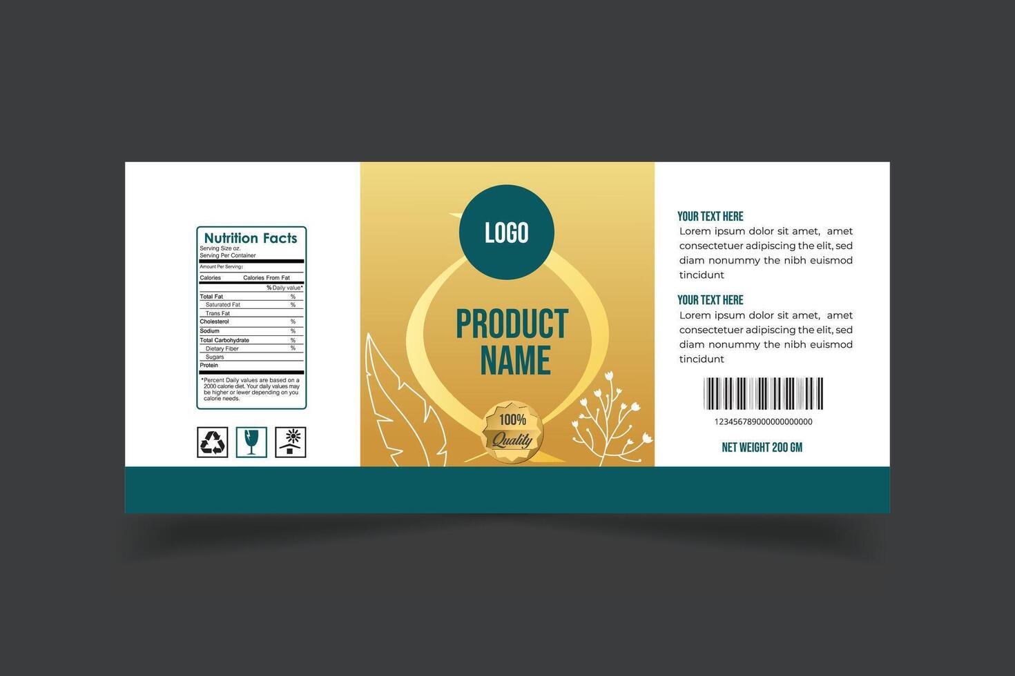 Bottle label design label Template vector
