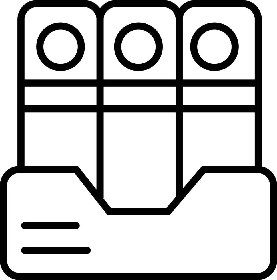 Three files in a file cabinet icon vector