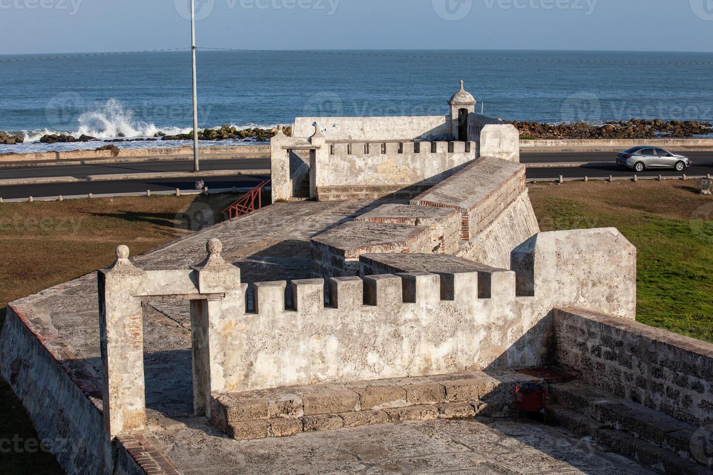 Barrier constructed as part of Cartagena walls known as El Espigon. El espigon de la Tenaza. Tenaza de Santa Catalina. photo