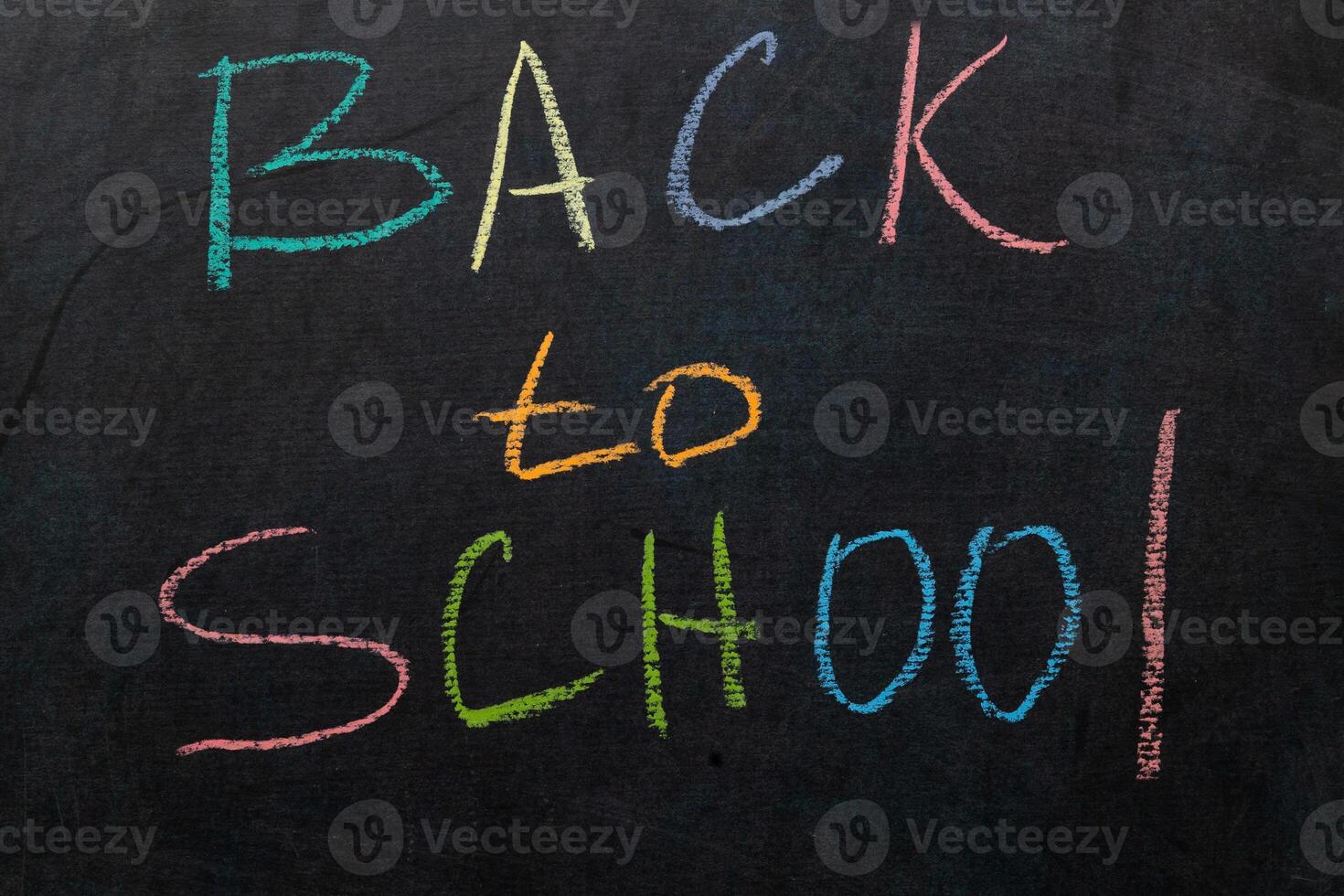 Creative Chalkboard Message Celebrating Back to School With Colorful Letters photo