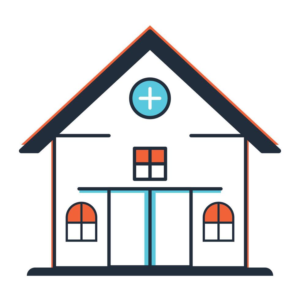 Bungalow icon image on white background vector