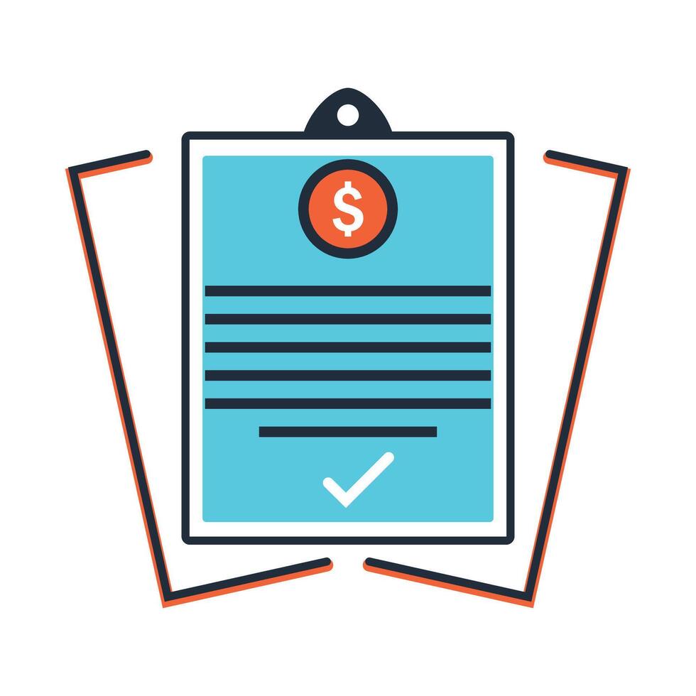 Invoice icon image on white background vector