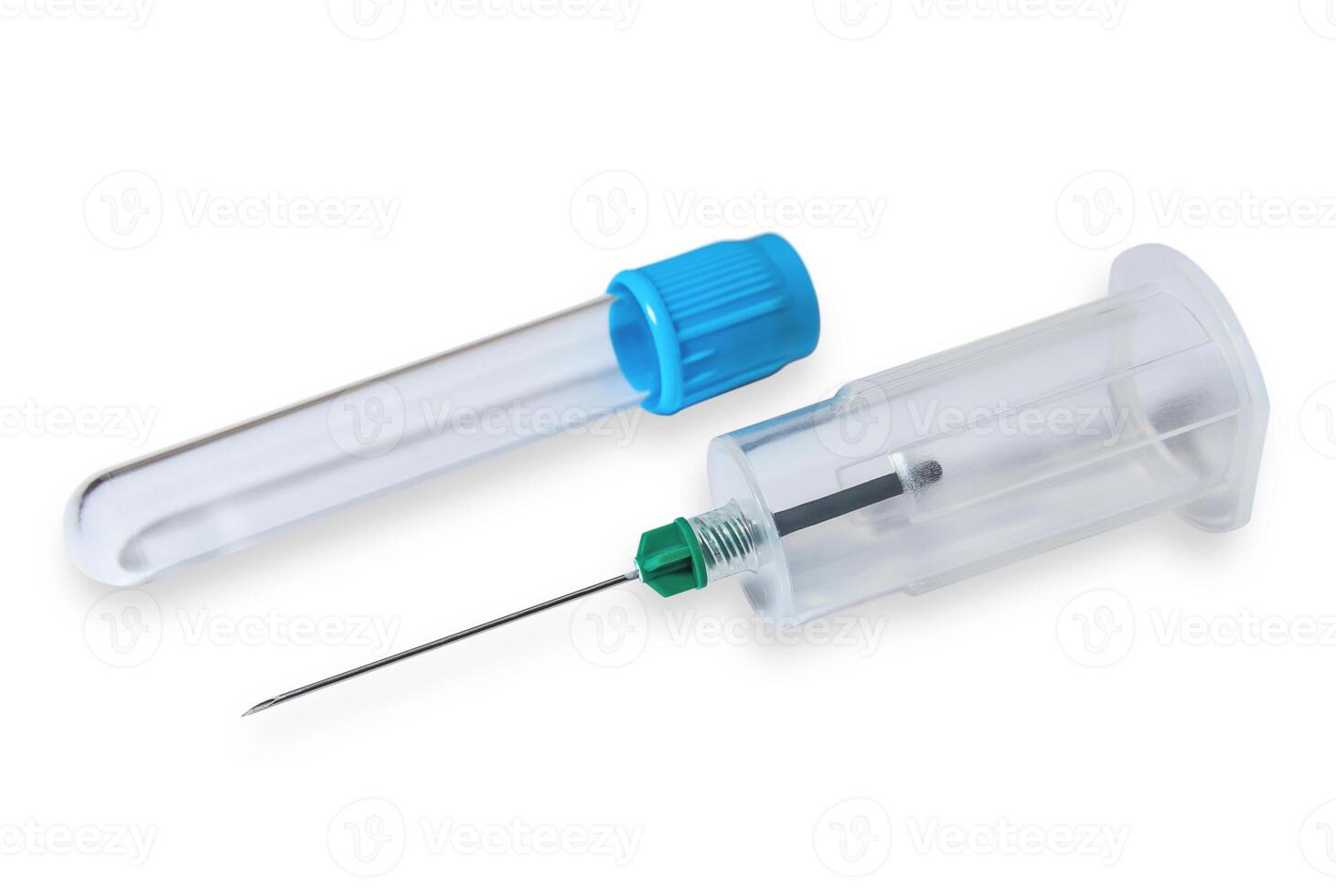 Vacutainer one use needle holder and vacuum tube photo