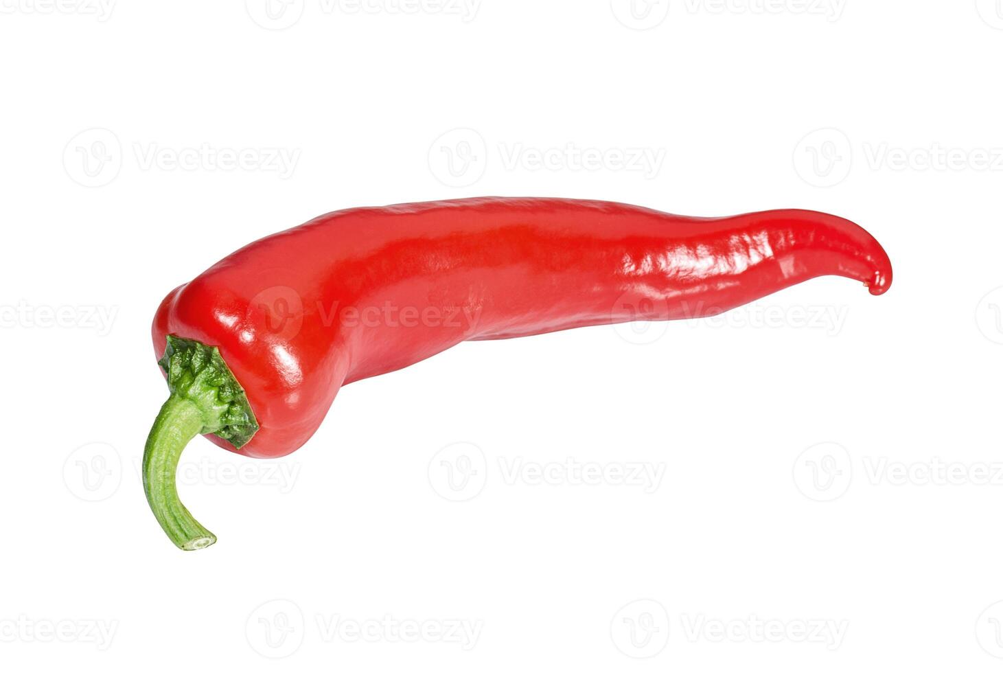 Red pepper isolated on white background photo