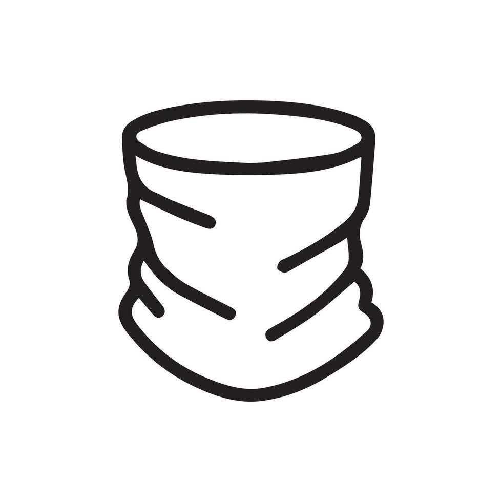 Simple Neck Gaiter Illustration Versatile Protective Headwear Design vector