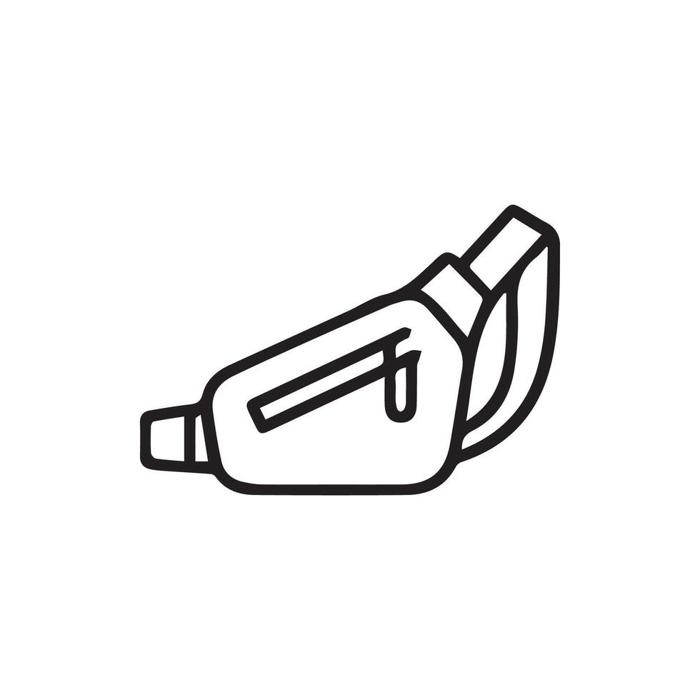 Modern minimalist bum bag illustration for fashion and practicality vector