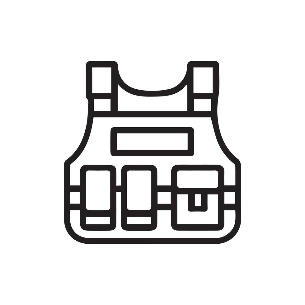 Protective Gear Tactical Vest Graphic for Uniform Safety Design vector