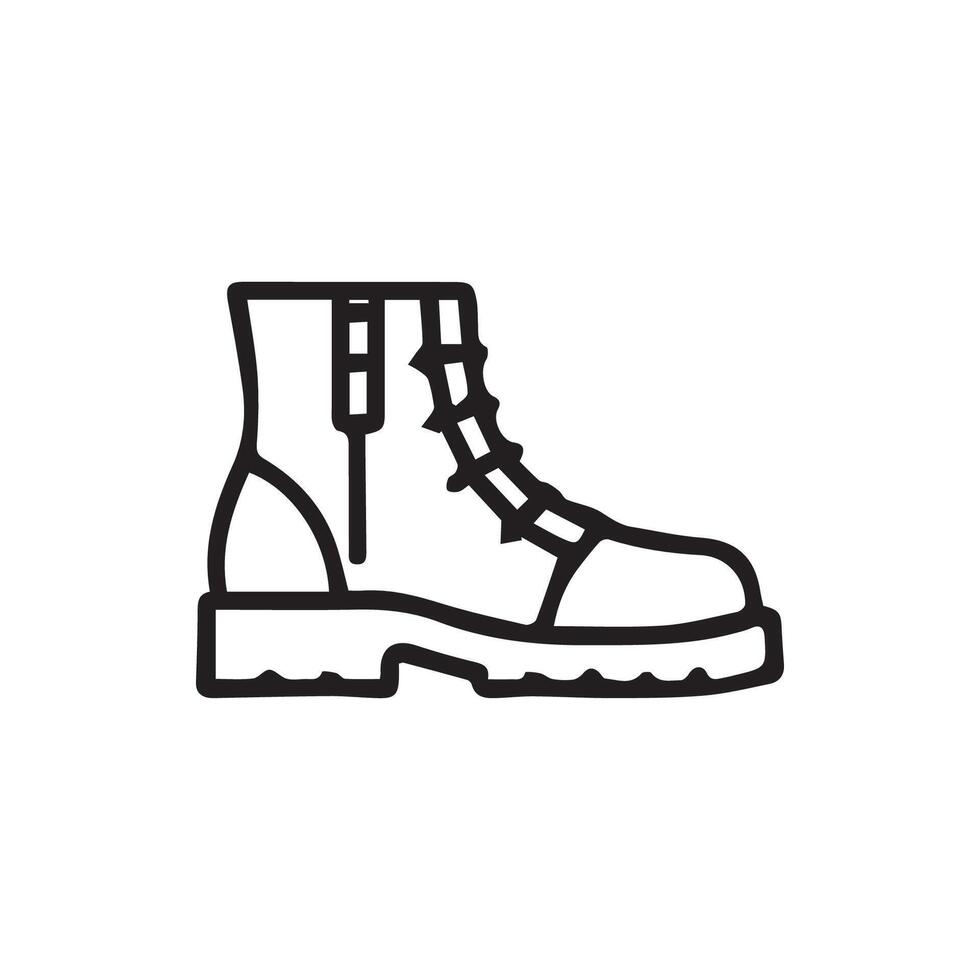 Stylized Boot Icon Offers a Simple and Clear Visual Representation vector