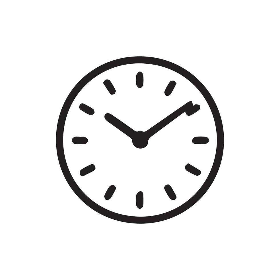 Simple Clock Illustration Shows Time Passing Minute by Minute Hour by Hour vector