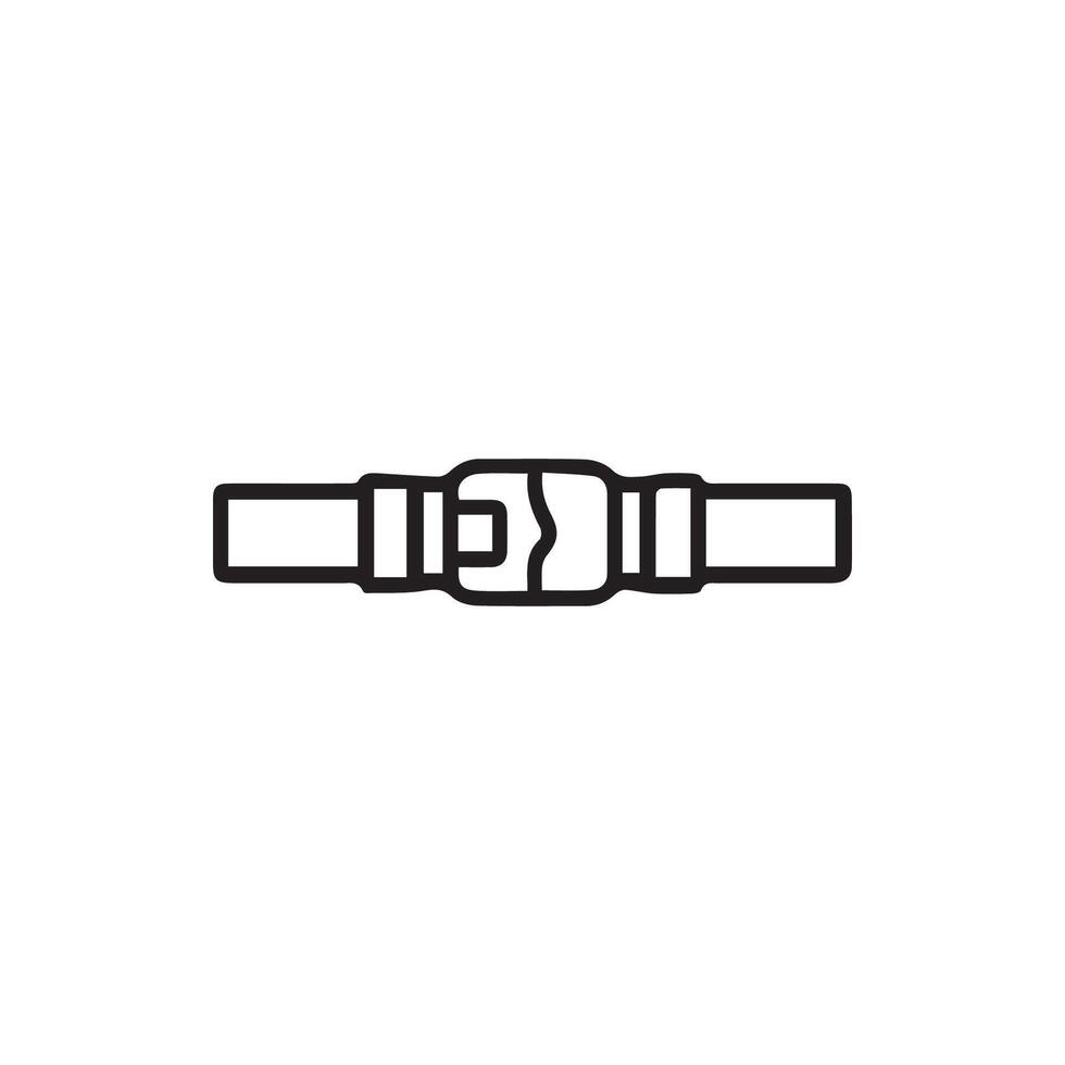 Secure Your Ride with This Sleek Safety Belt Icon Depicted Simply vector