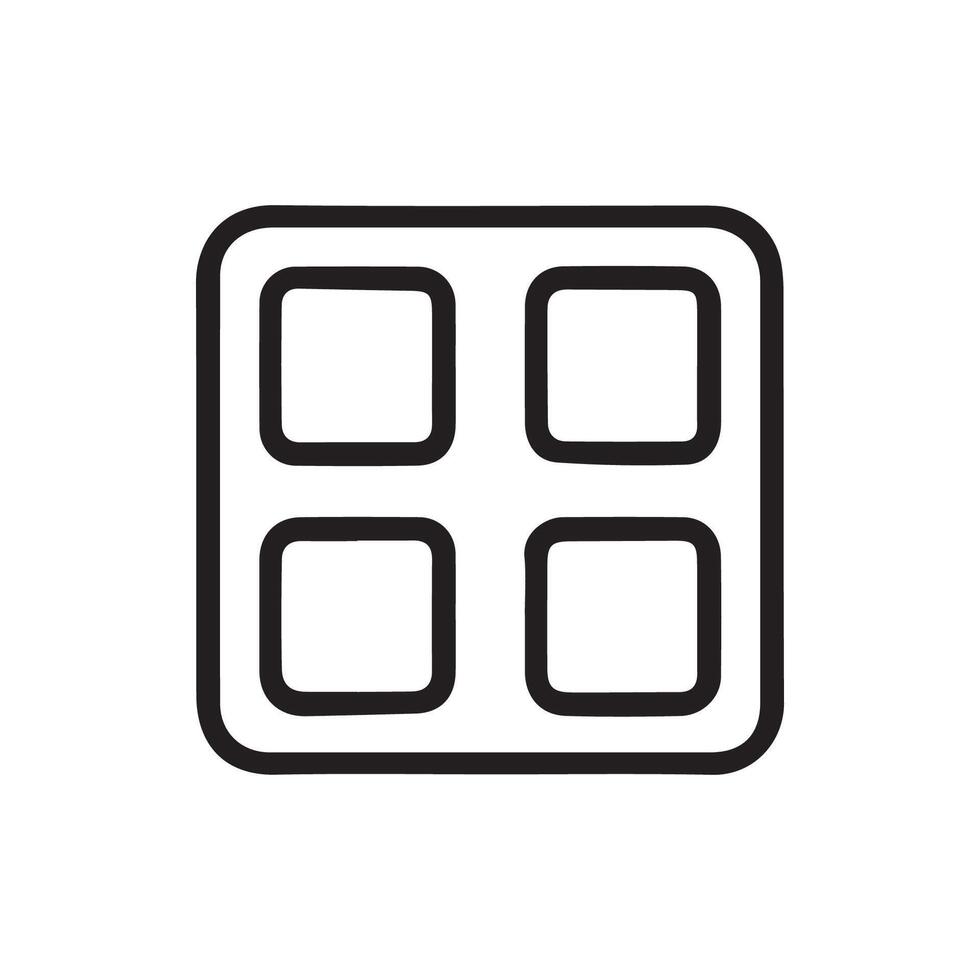 Explore the Application Grid An Interface Icon for Digital Platforms vector