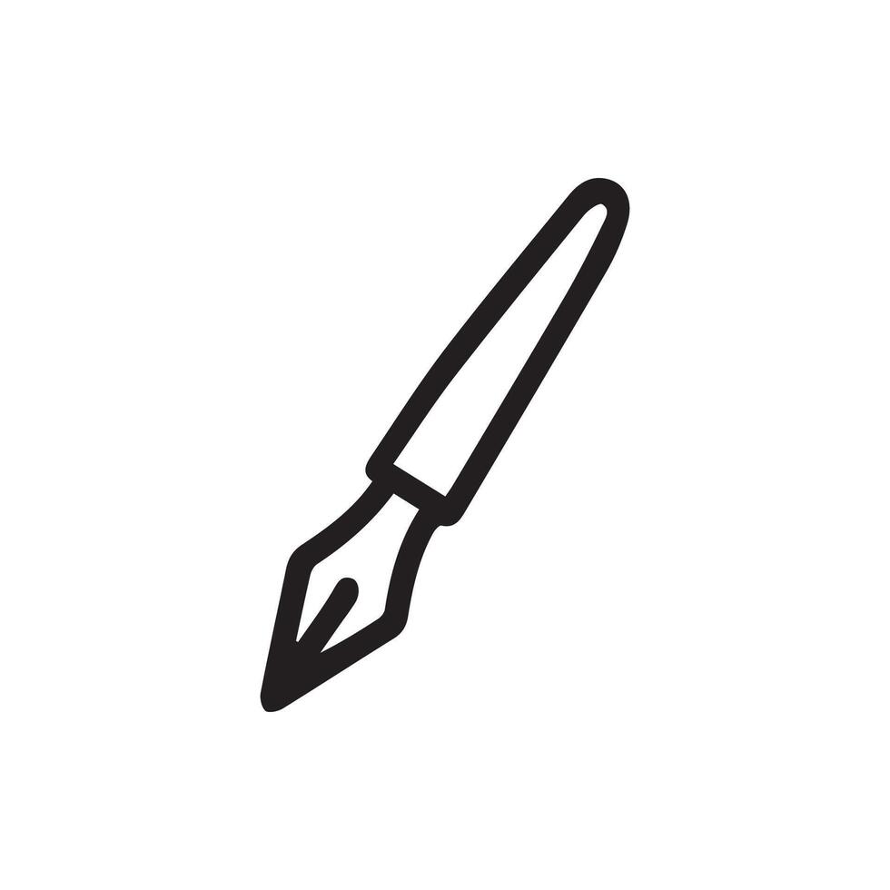 Elegant Fountain Pen Icon for Writing Art and Design Projects vector