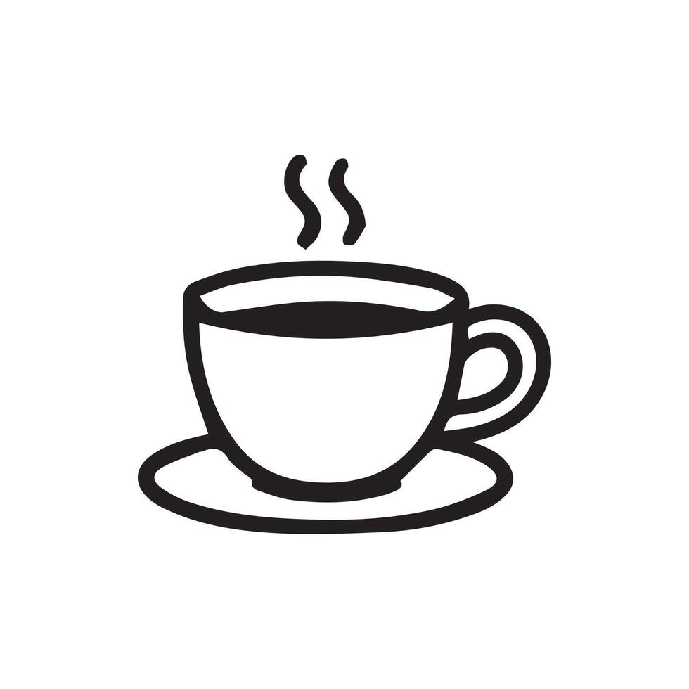 Simple Steaming Coffee Cup Icon Ready to Energize Your Day vector