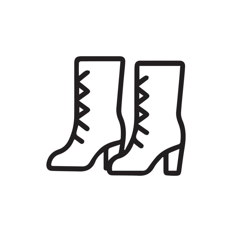 Stylish Boot Icons Illustrating Footwear Trend Modern Footwear Collection vector
