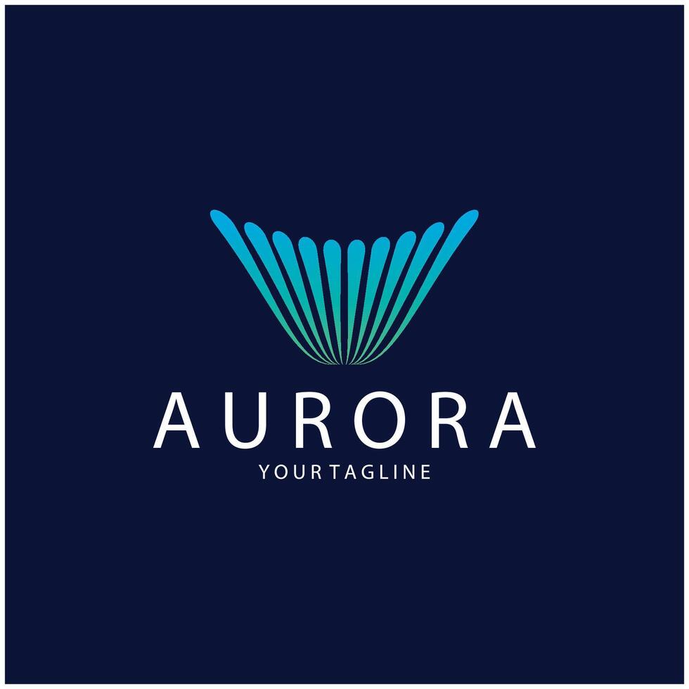 aurora logo design illustration vector