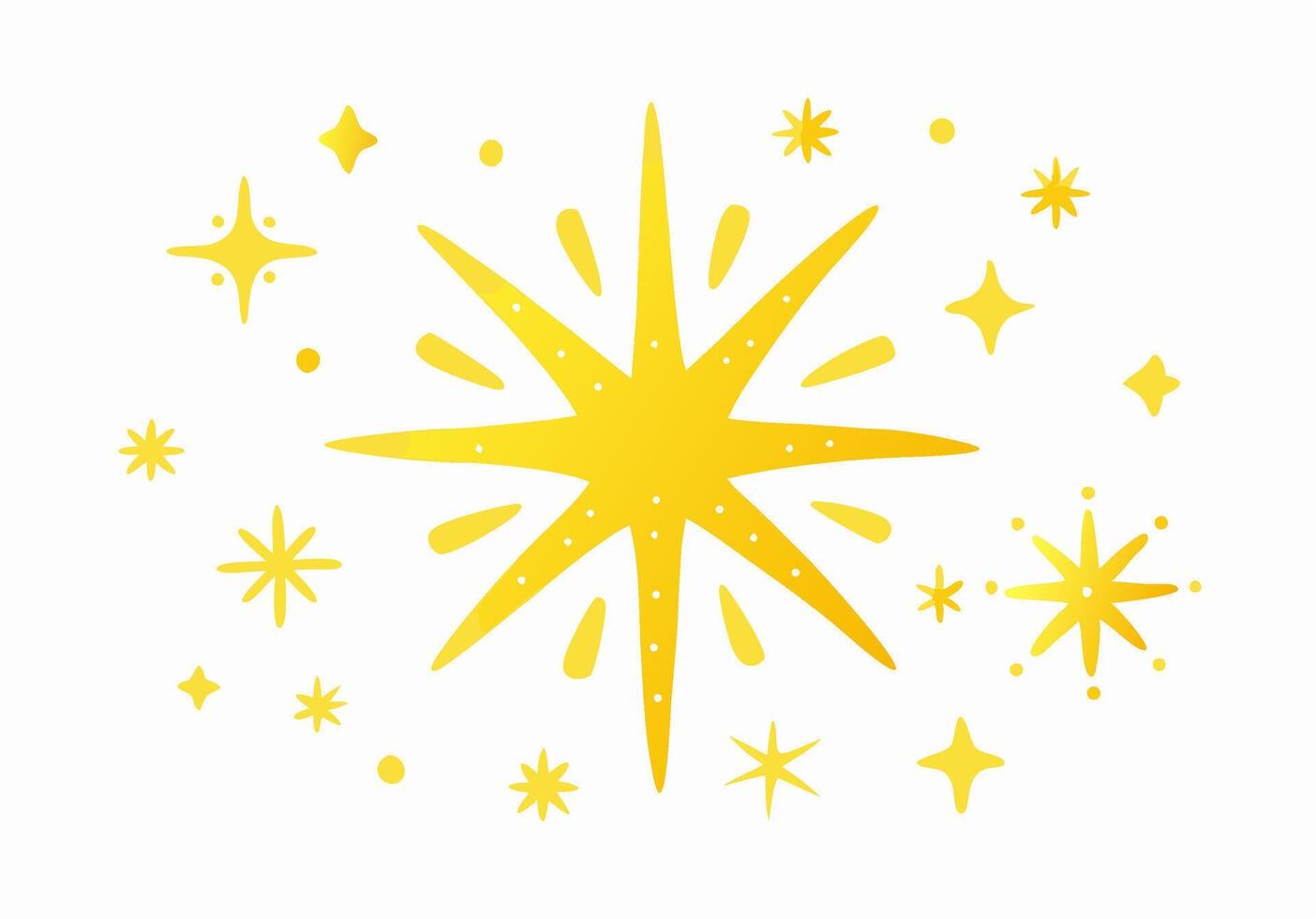 Golden Starburst Sparkle Background Design vector