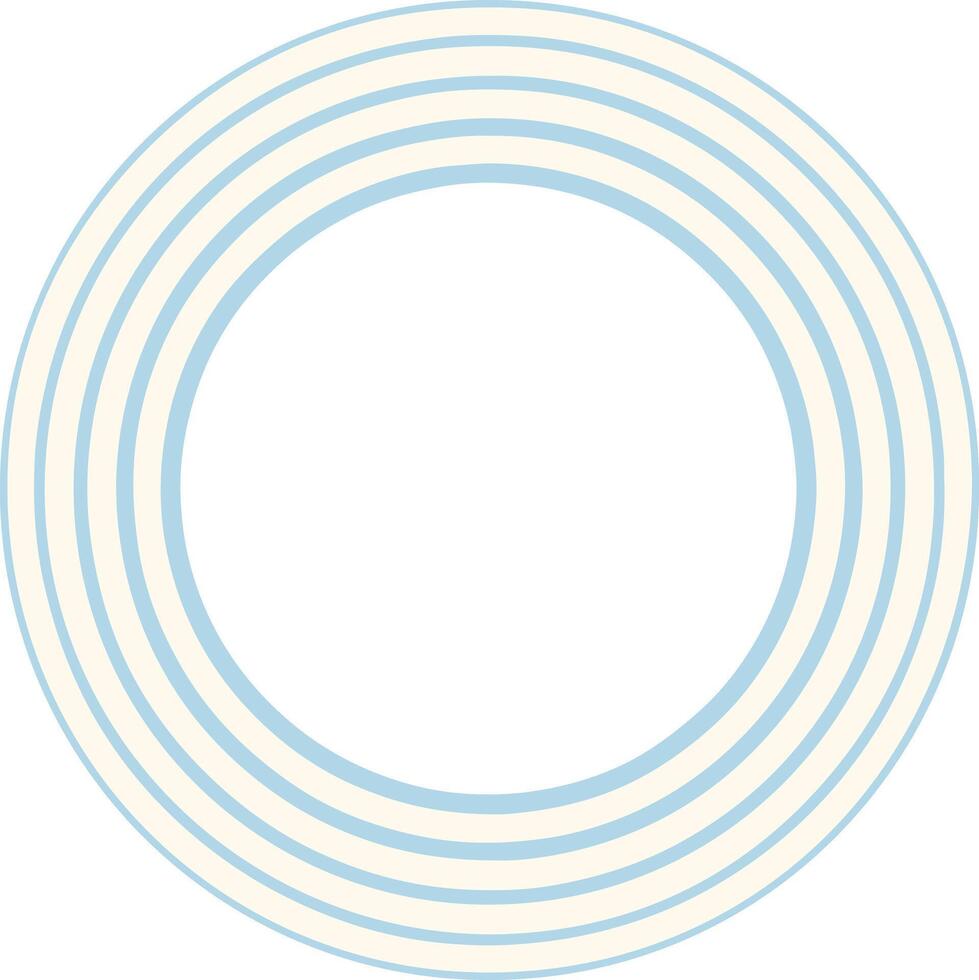 Concentric ripple-style water circle frame with light blue wave patterns and smooth gradients, ideal for spa, nature, or calm water-themed creative graphic compositions vector