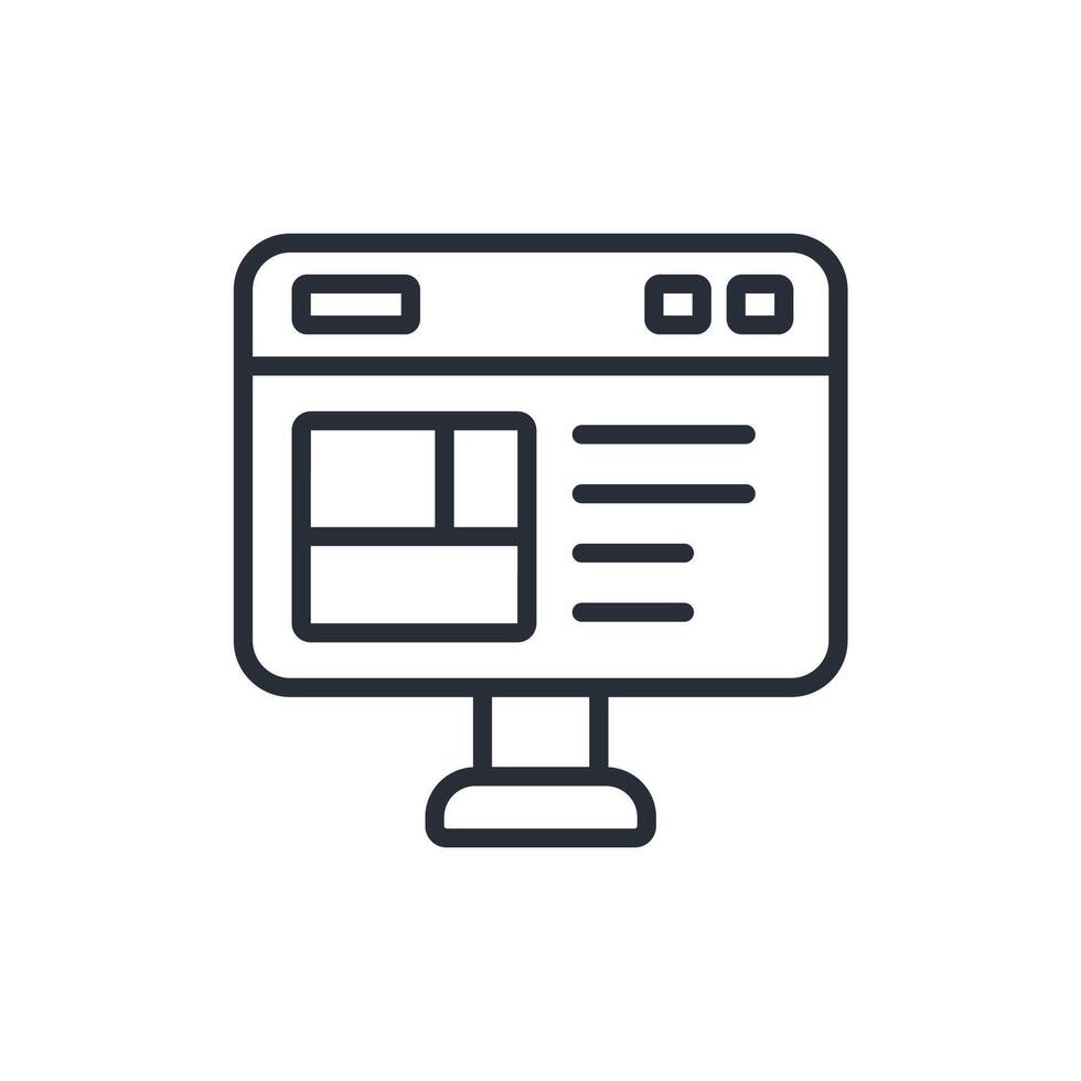 ux template icon line design style vector