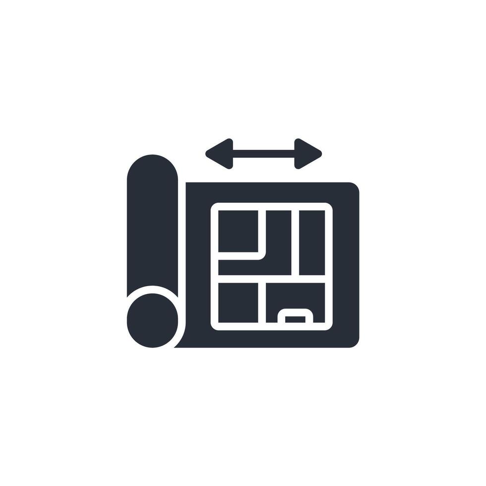 blueprint icons black style vector