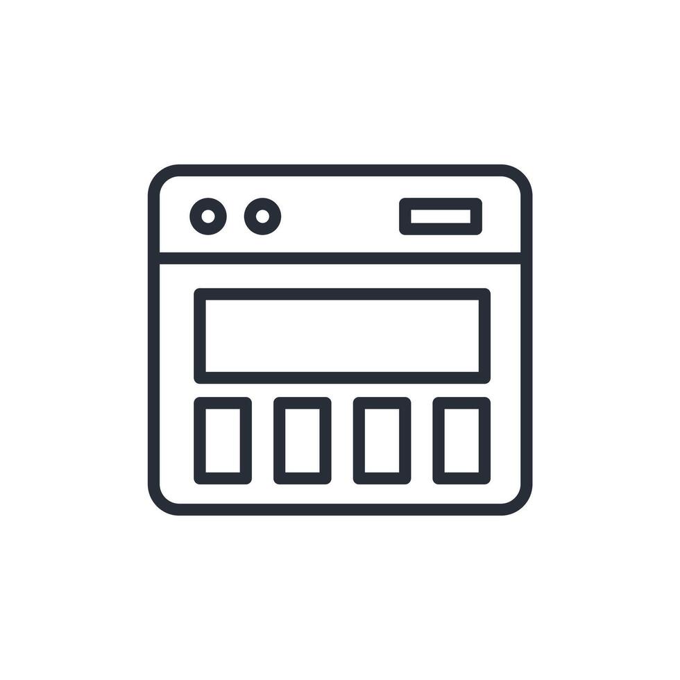 web template icon line design vector