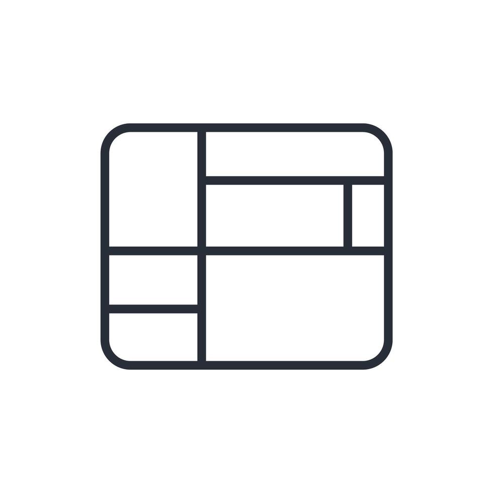 web template icon line design style vector