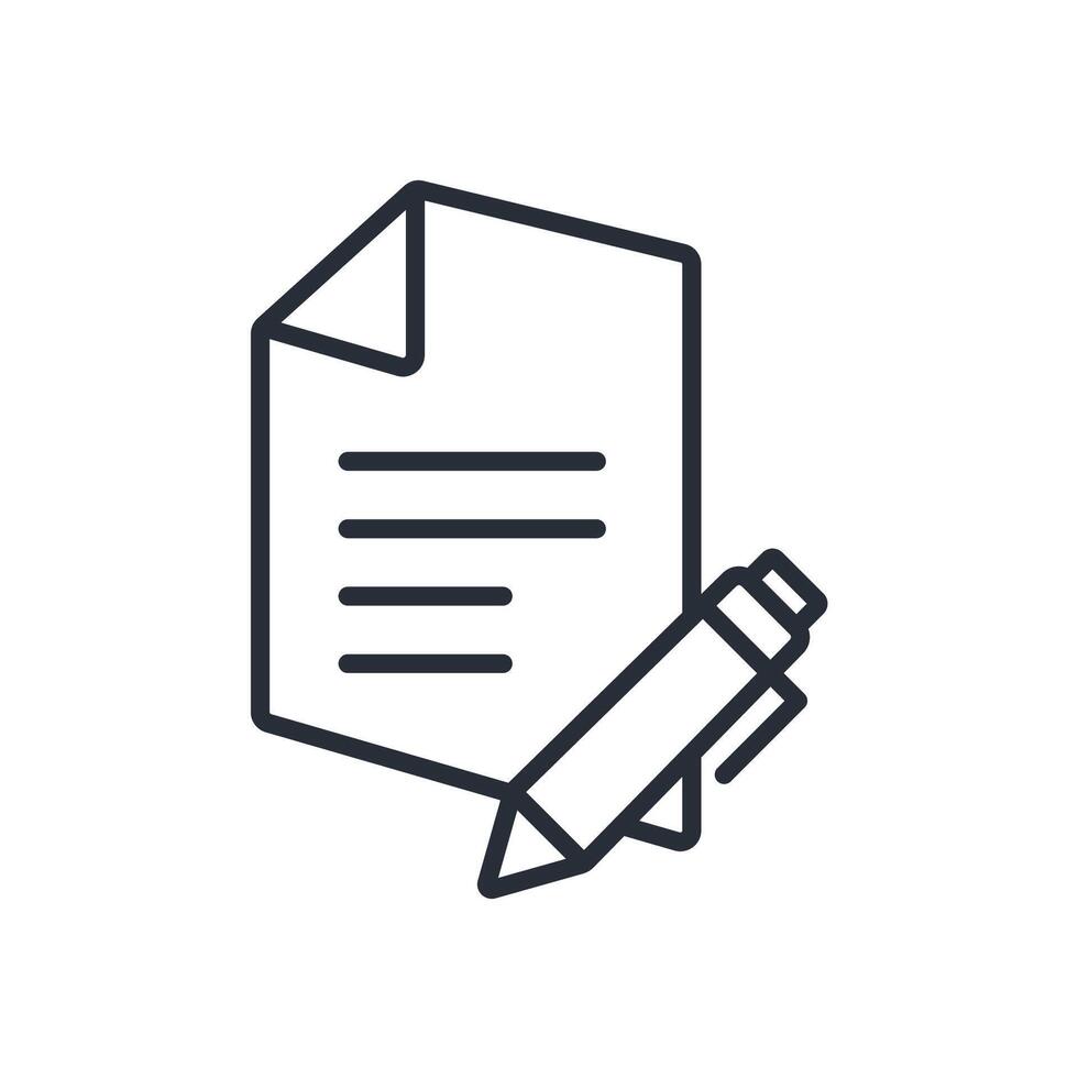 document icon line design style vector