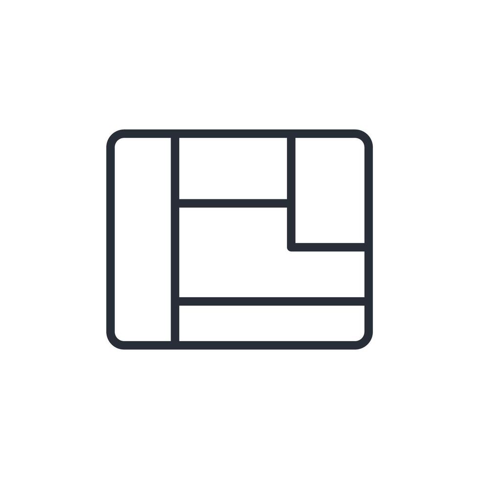 layout icon line design style vector