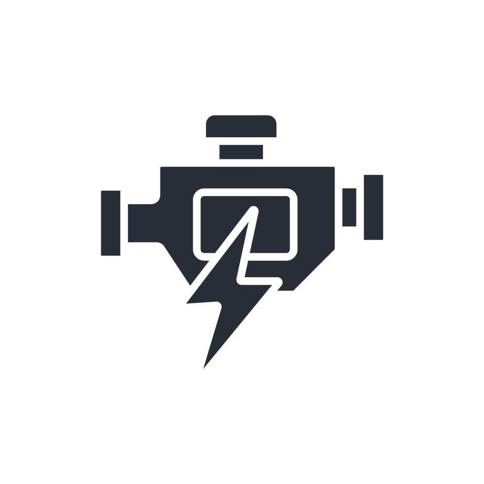 engine icons black style vector