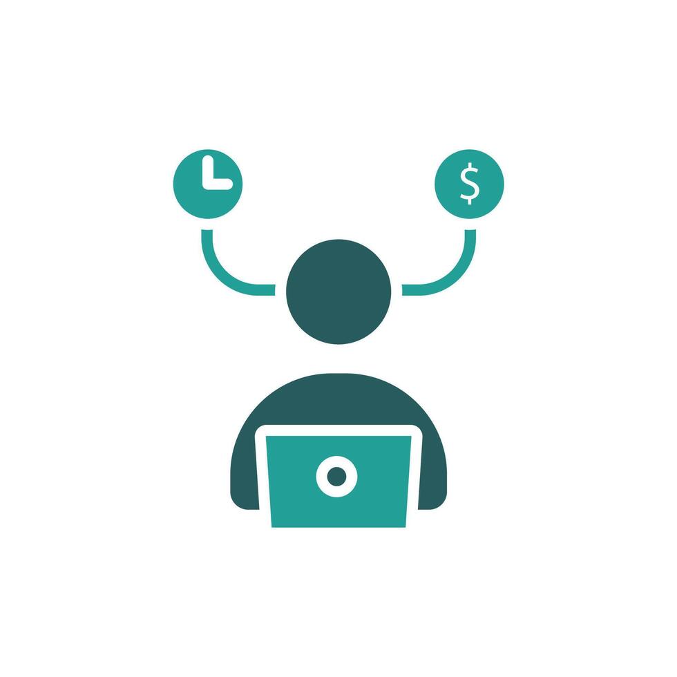 self employed color icon vector