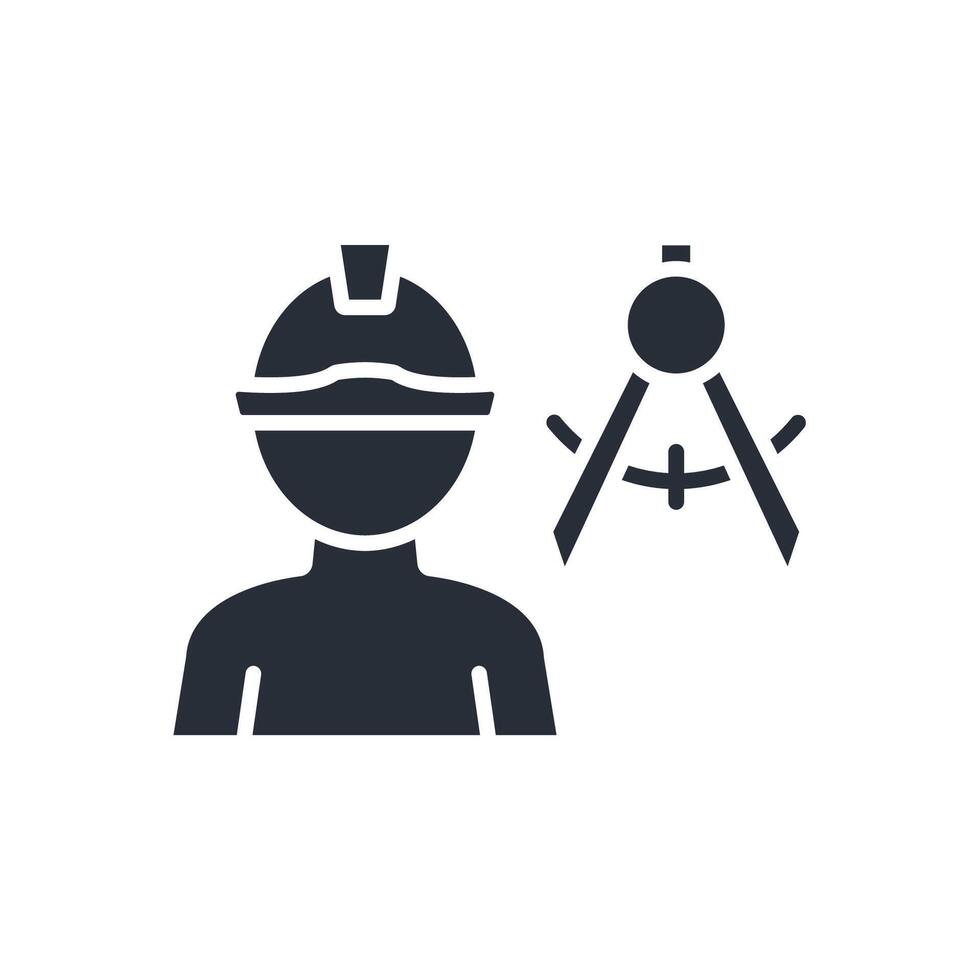 architects icons black style vector