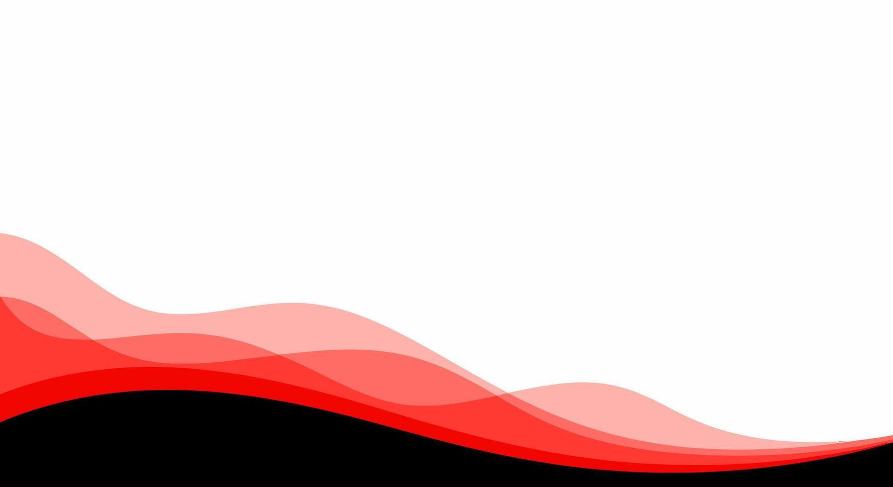 Abstract background with layered red waves against a black and white backdrop vector