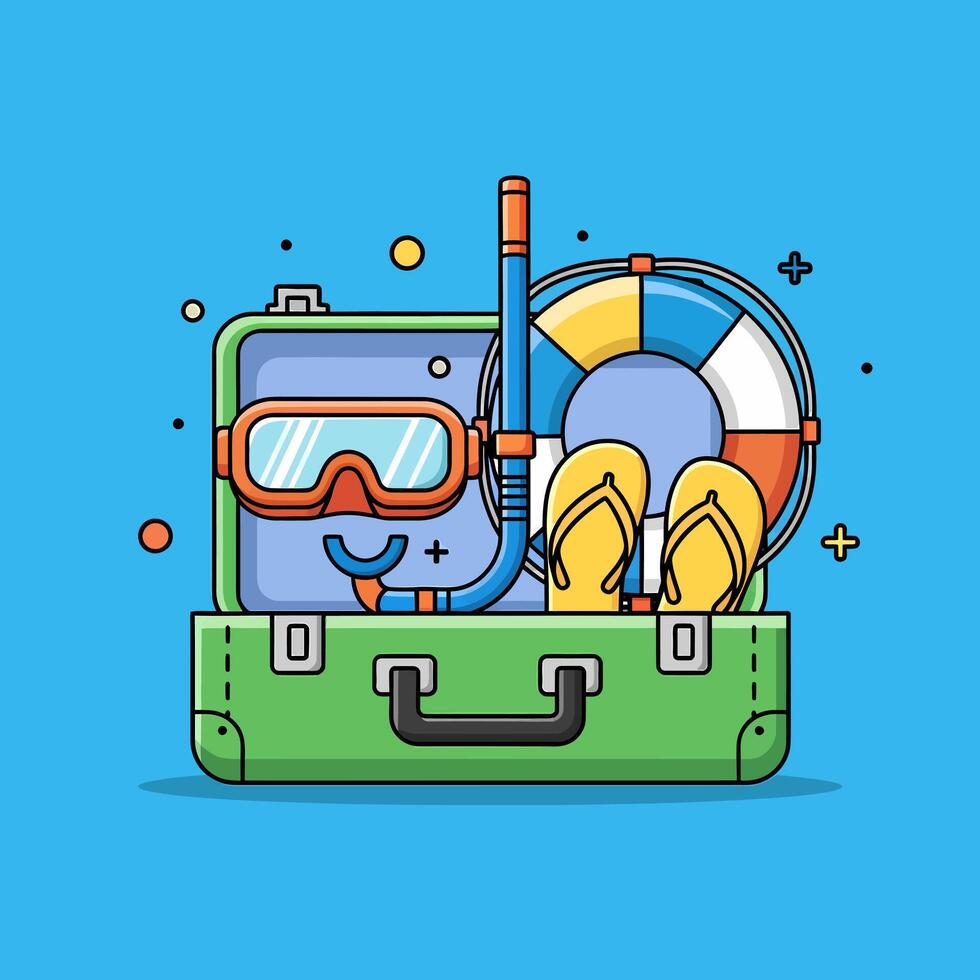 Summer Vacation Essentials Packing List for a Perfect Beach Getaway vector