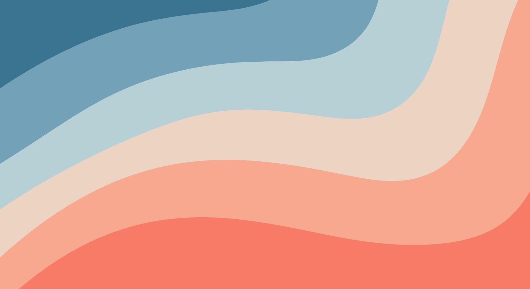 Wavy pastel background shows a smooth gradient from blue to coral vector