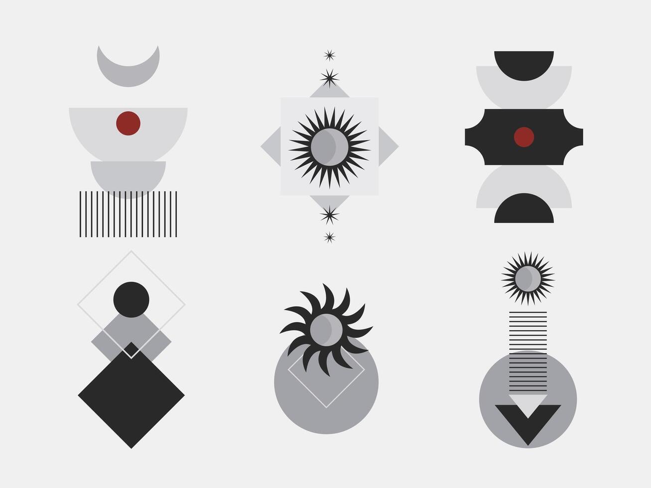 Minimalist Stylized Contemporary Art Element. Graphic Outline Symbol Design. vector