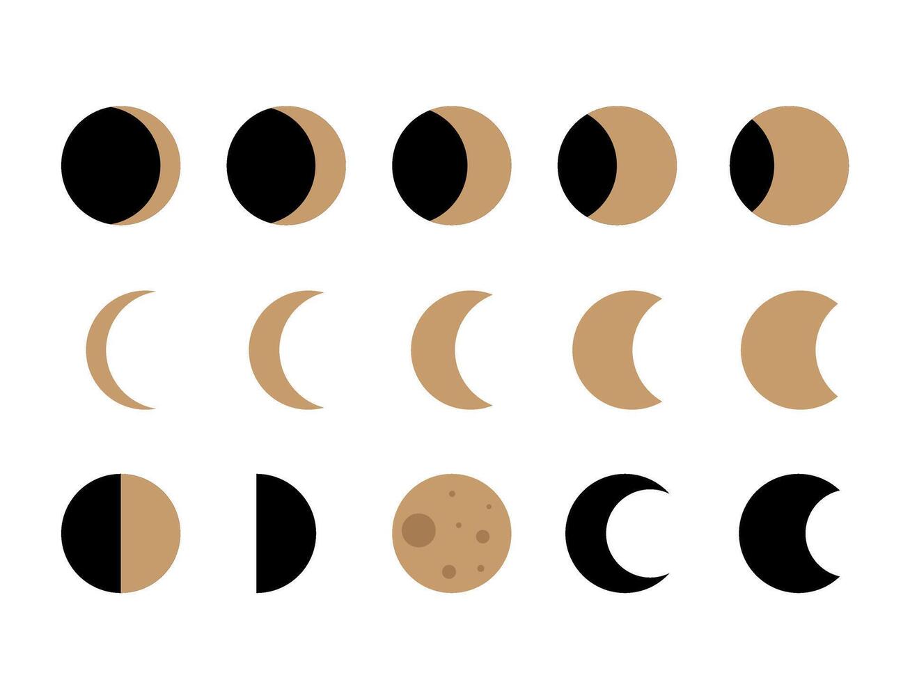 Moon Phase Celestial Symbol Silhouette. Minimalist Graphic Aesthetic Symbol. baby Nursery poster Design Part. Weather, Astrology, Astronomy, Tarot Decoration. Sweet Dream Good Night Boho Sign vector