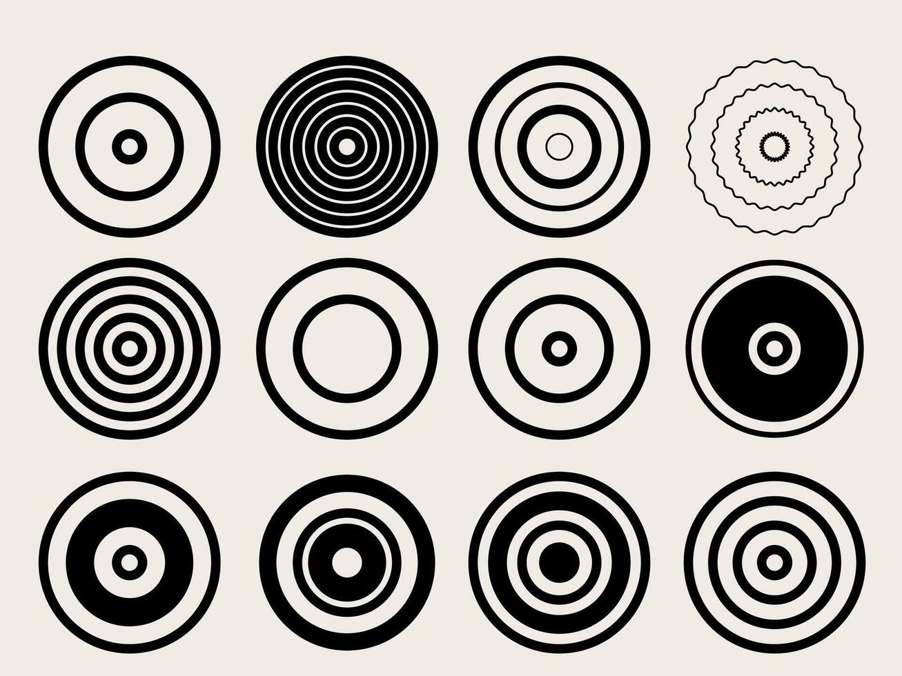 Circle Shape Icon. Outline Round Graphic Decoration. Line Geometric Round Element Symbol Contour Silhouette. Radial Simple Decor Graphic Silhouette Label Outline vector
