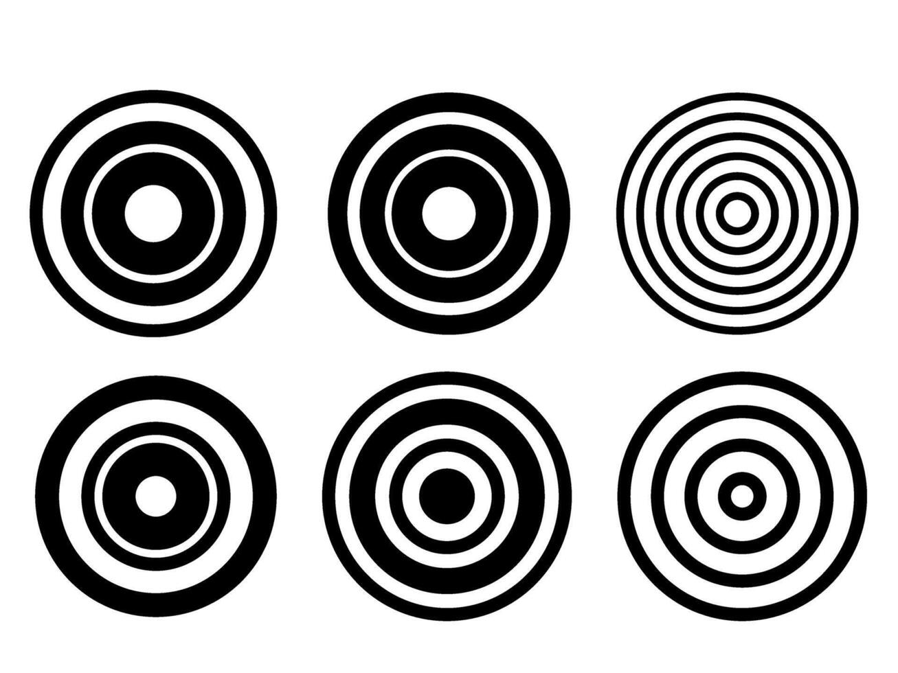 Circle Shape Icon. Outline Round Graphic Decoration. Line Geometric Round Element Symbol Contour Silhouette. Radial Simple Decor Graphic Silhouette Label Collection vector